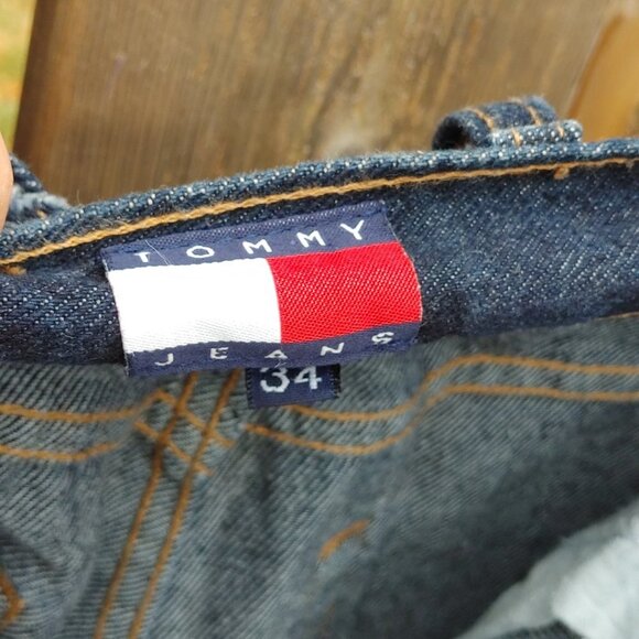 Tommy Hilfiger Jeans Mens 34x30 URBAN Jean Relaxed Denim Cotton Button Fly - Picture 9 of 13